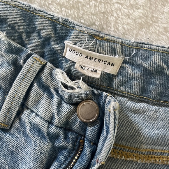 Good American Good '90s Icon High Waist Straight Leg Jeans Size 00/24 - Picture 2 of 3